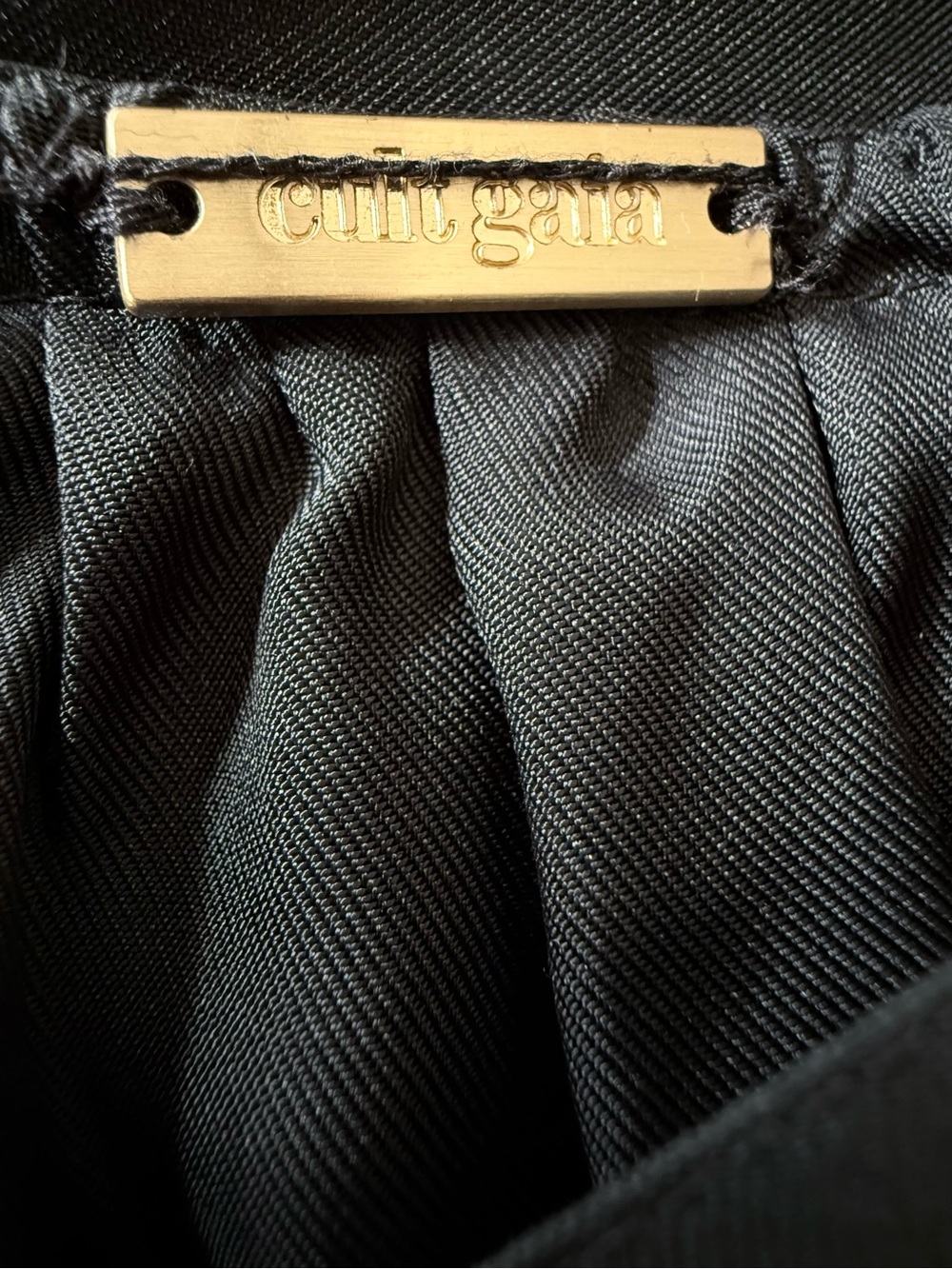 Cult Gaia Black Silk Blend Puff Sleeve Empire Waist Midi Dress S - Picture 4 of 10